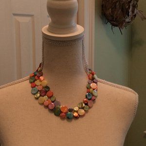 Sherbert Colored Triple-Strand Necklace